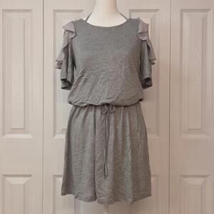 Balletcore Athleisure Heather Gray Short Dress Minimalist Casual Feminine Sz XS